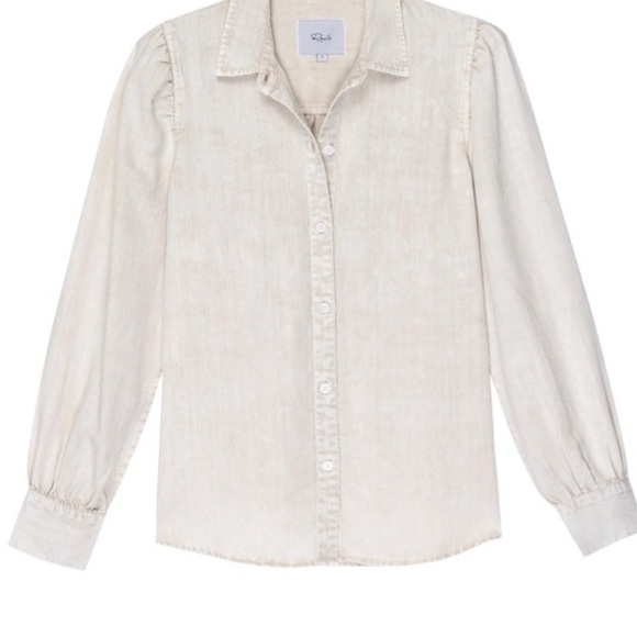 Rails XS womens bone color button up top - Picture 3 of 9